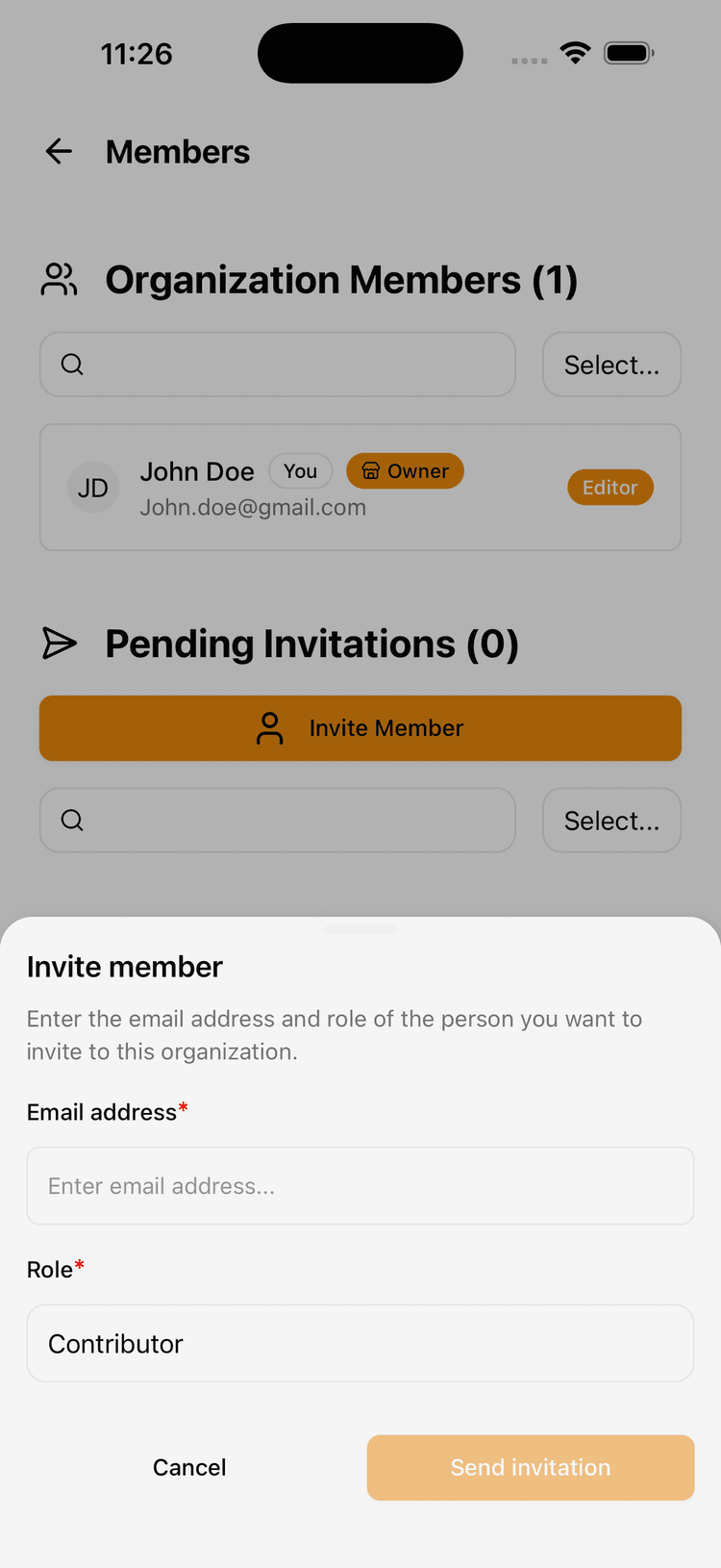 Organization - Built-in multi-tenant organization system with role-based permissions. Manage teams, invite members, and control access levels seamlessly. Scale from solo projects to enterprise teams with the same codebase.